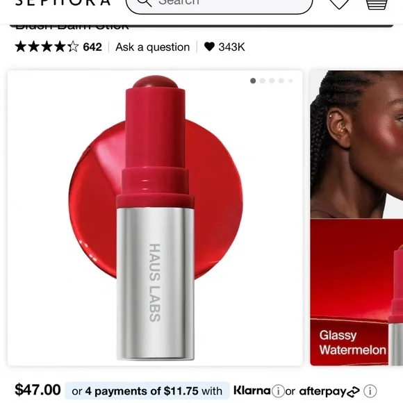 Haus Labs By Lady Gaga - Blushbalm Glassy Watermelon & Black Mascara Bundle- NWT - Picture 4 of 9